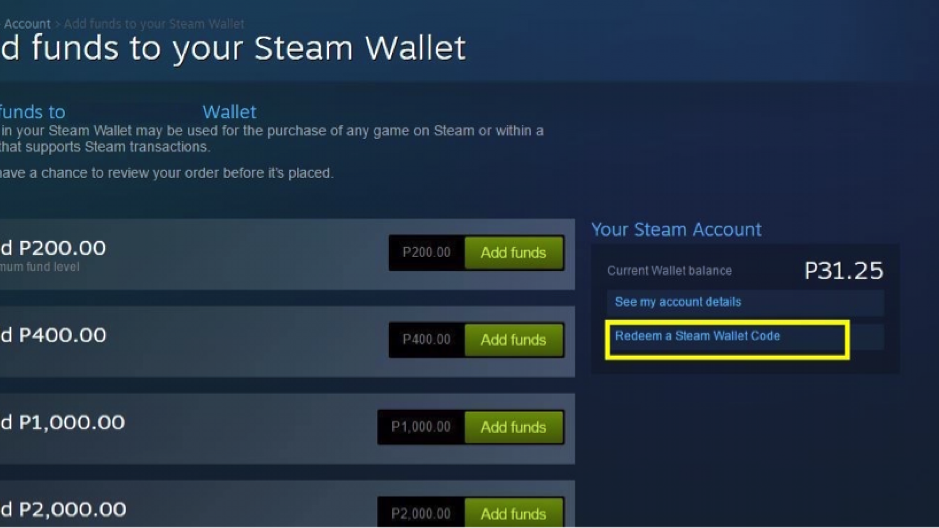 steam wallet card online buy